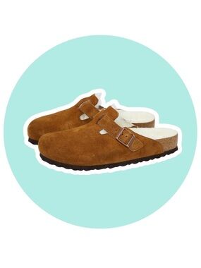 BIRKENSTOCK Boston Shearling- Suede Clog